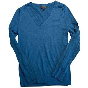 Banana Republic  Merino Wool V-Neck Sweater Size Medium‎ Blue Green